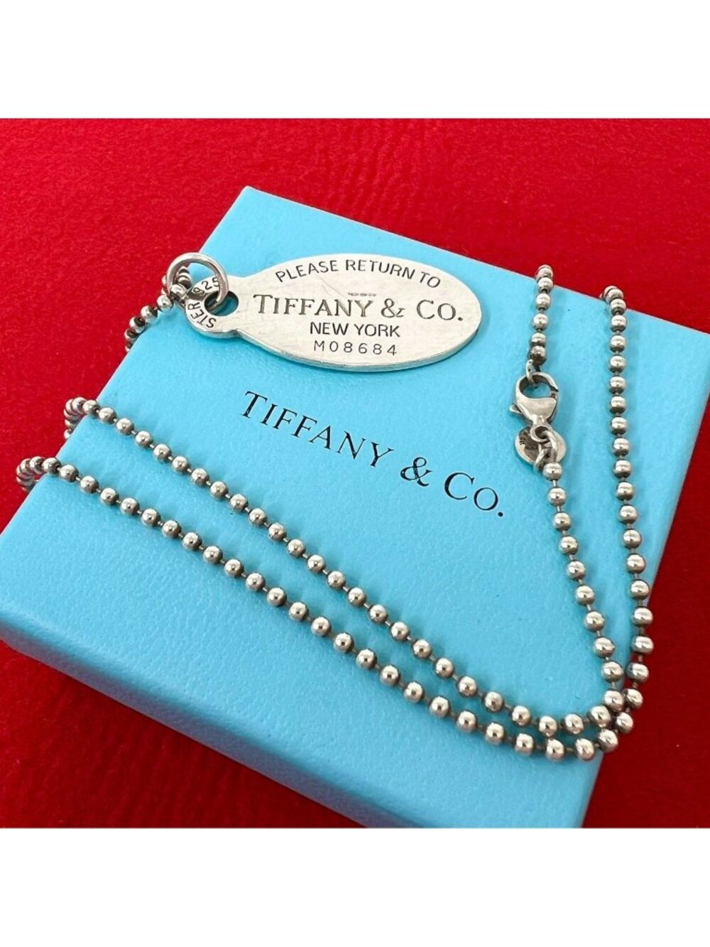 Tiffany & Co Return to Tiffany Oval Chain Necklace 925 Sterling Silver